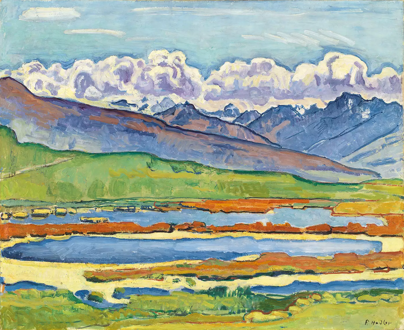 Ferdinand Hodler, Les Etangs longs bei Montana, 1915, Öl auf Leinwand, 65 x 80 cm