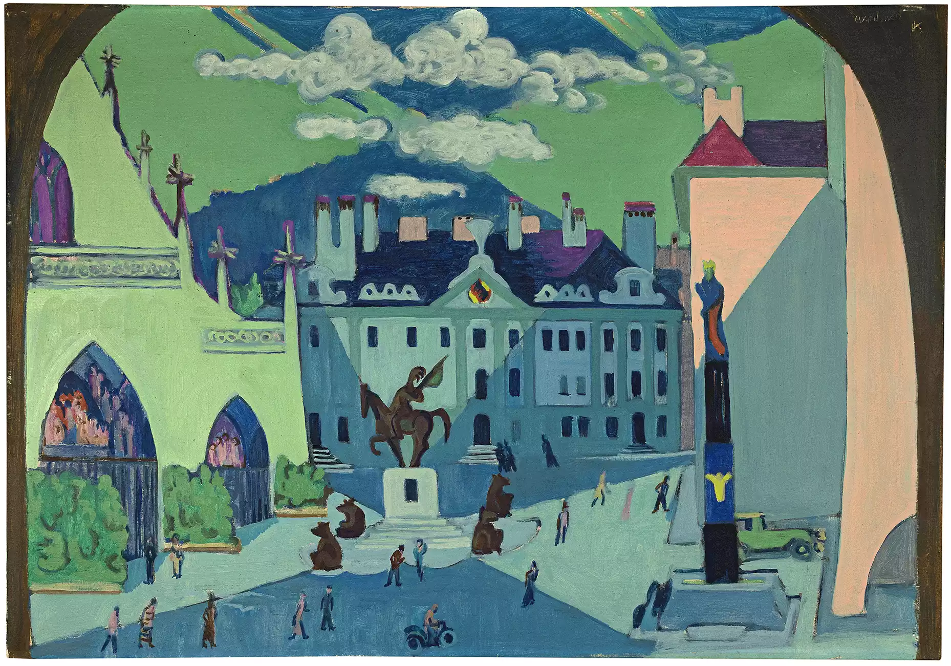 Ernst Ludwig Kirchner, Münsterplatz in Bern, 1935, Öl auf Leinwand, 85 x 122 cm